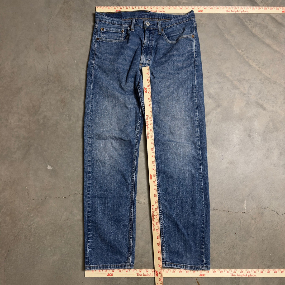 Vintage Levi's 505 Regular Fit Jeans Mens 34x30 Blue Baggy Streetwear Heritage