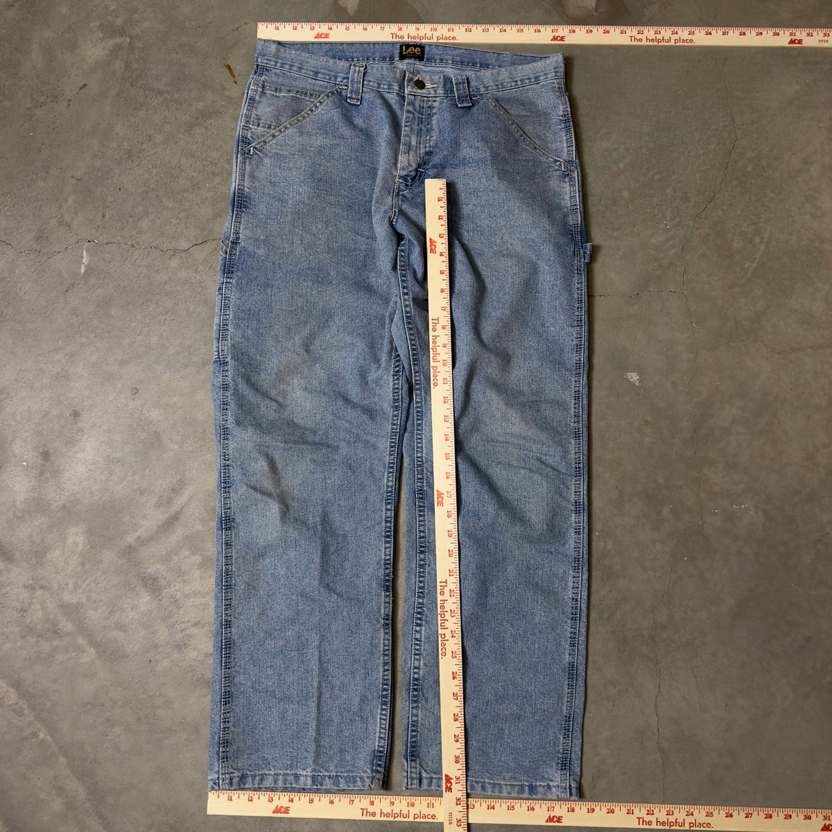 Lee Carpenter Jeans Mens 33x30 Light Wash Baggy