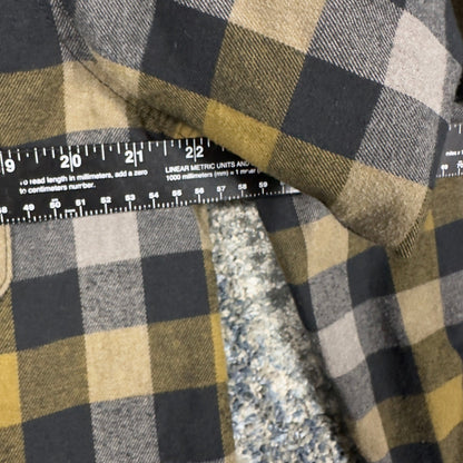 Rugged Wear Buffalo Plaid Flannel Shirt Mens L Olive Grey
