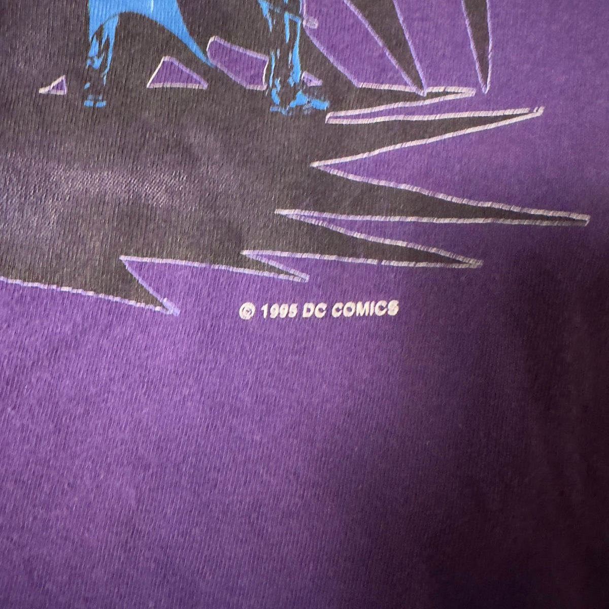Vintage 1995 Batman Forever DC Comics Tee Sun Large Purple