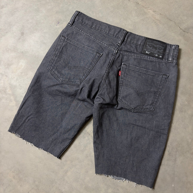 Levi's 511 Slim Cut Off Denim Shorts Mens 33