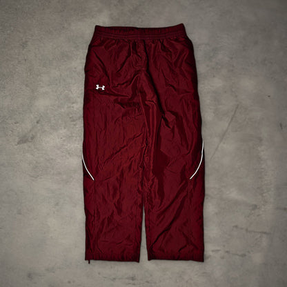Under Armour Loose Track Pants Mens L Maroon Athletic