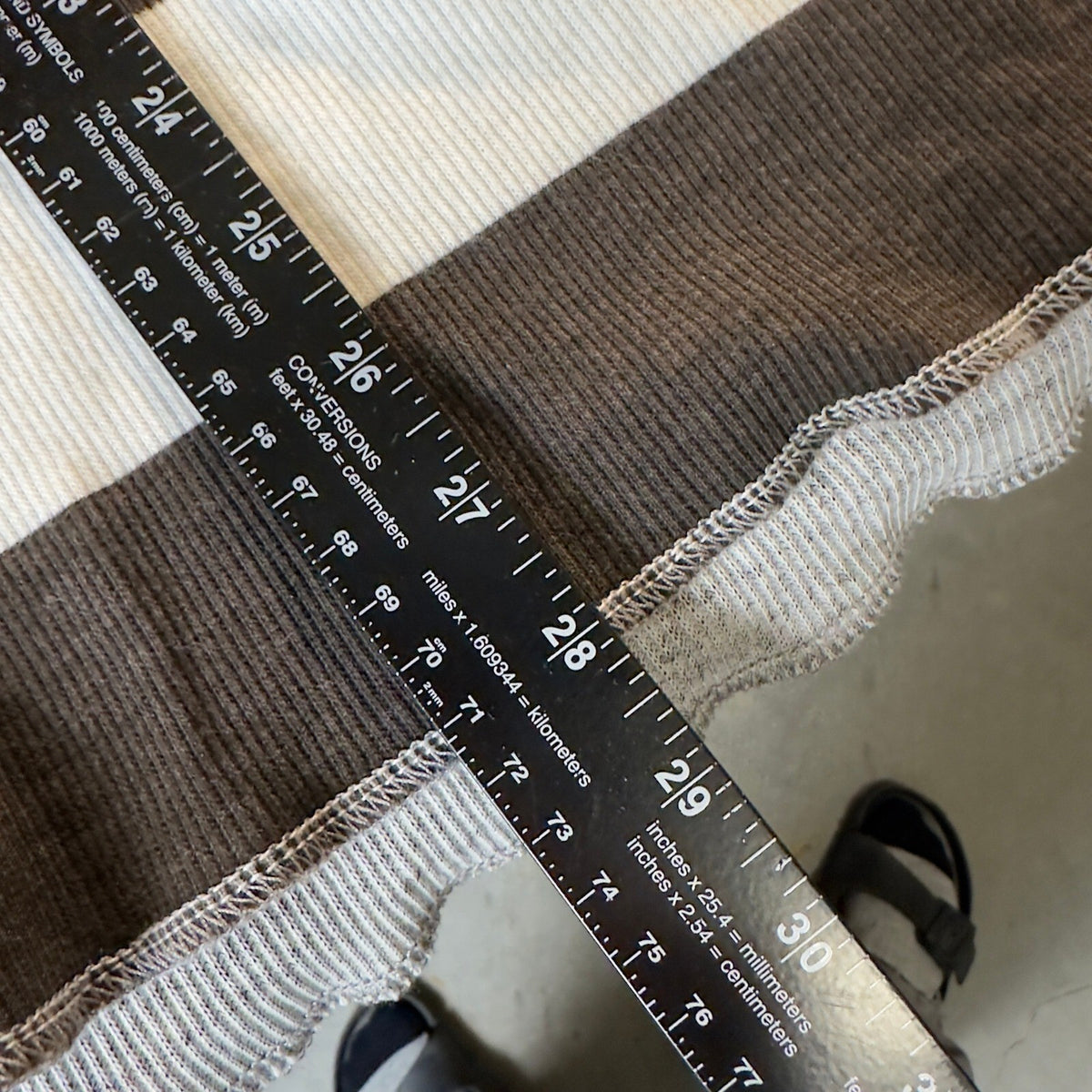 Vintage American Eagle Waffle Thermal Mens XL Brown Striped