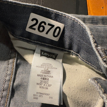 Levi's 511 Slim Fit Jeans Boys 20 Reg W30 L30 Blue