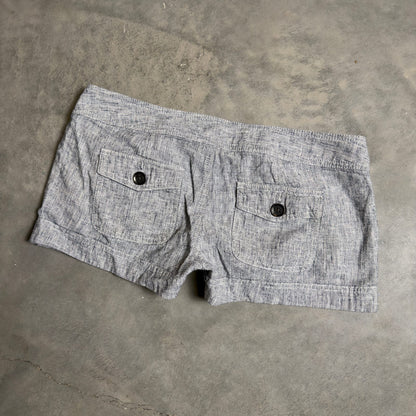 Express Textured Shorts Womens Gray White