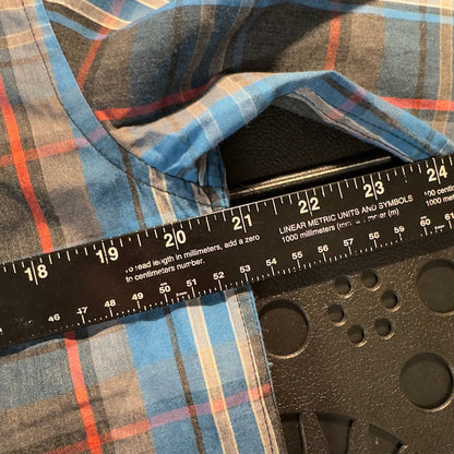 NWT Zoo York Plaid Flannel Button Down Shirt Mens M Blue Y2K