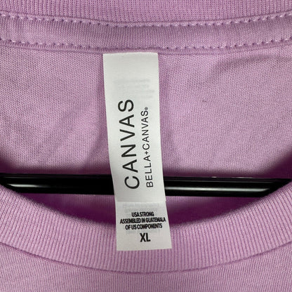 NWT Bella Canvas Mens XL T-Shirt Lilac Cotton Crewneck