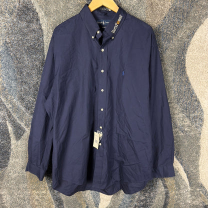 Ralph Lauren Blake Button Down Shirt Mens XL Navy PartyPoker