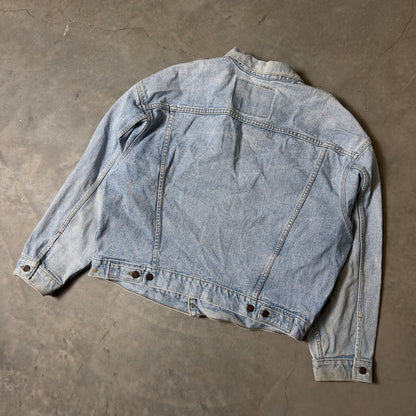 Vintage Levis 70598 Denim Trucker Jacket Mens XL Blue Light Wash 90s Streetwear