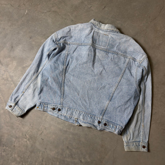 Vintage Levis 70598 Denim Trucker Jacket Mens XL Blue Light Wash 90s Streetwear