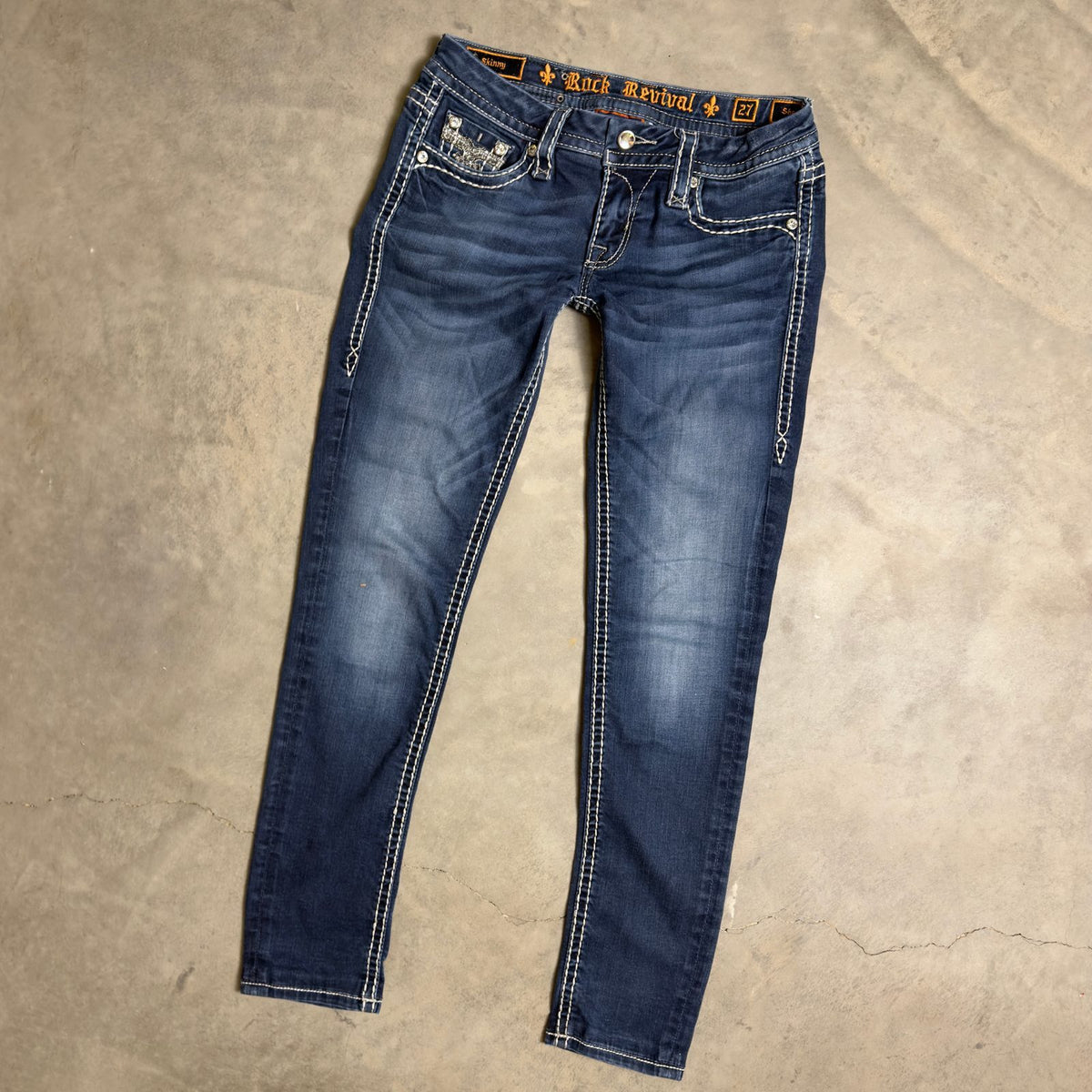 Rock Revival Celeste Skinny Jeans Womens 27 Blue