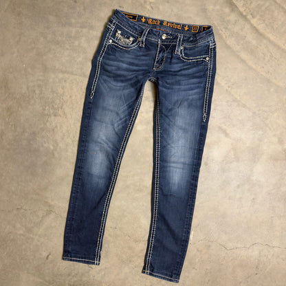 Rock Revival Celeste Skinny Jeans Womens 27 Blue
