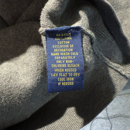 Polo Ralph Lauren Gray V Neck Sweater Pima Cotton