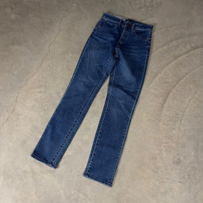 Volcom Straight Leg Jeans Womens 26 Dark Wash Blue Skater