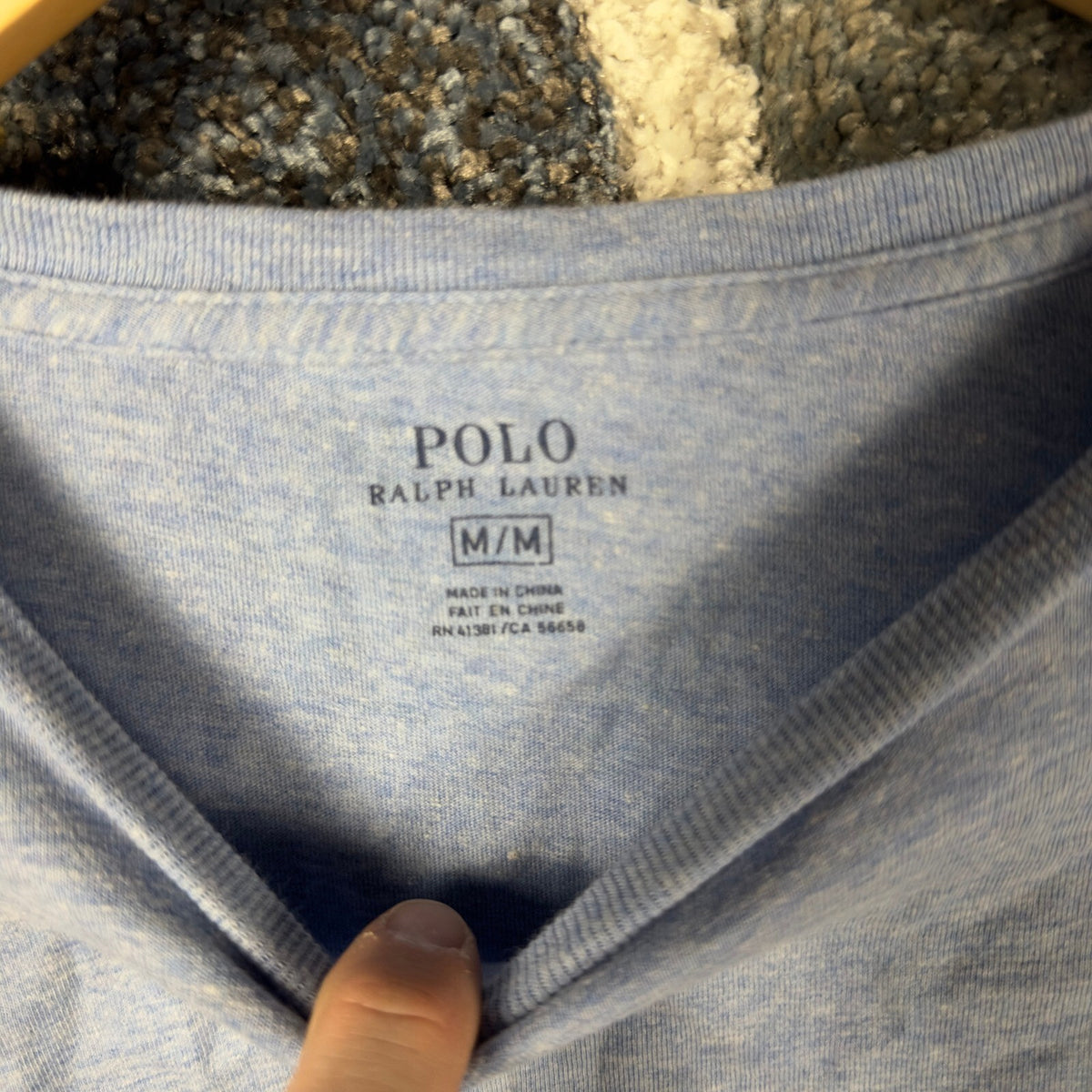 Polo Ralph Lauren Long Sleeve Tee Mens M Light Blue Heather