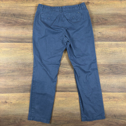 Eddie Bauer Legendwash Navy Curvy Straight Pants Womens 14