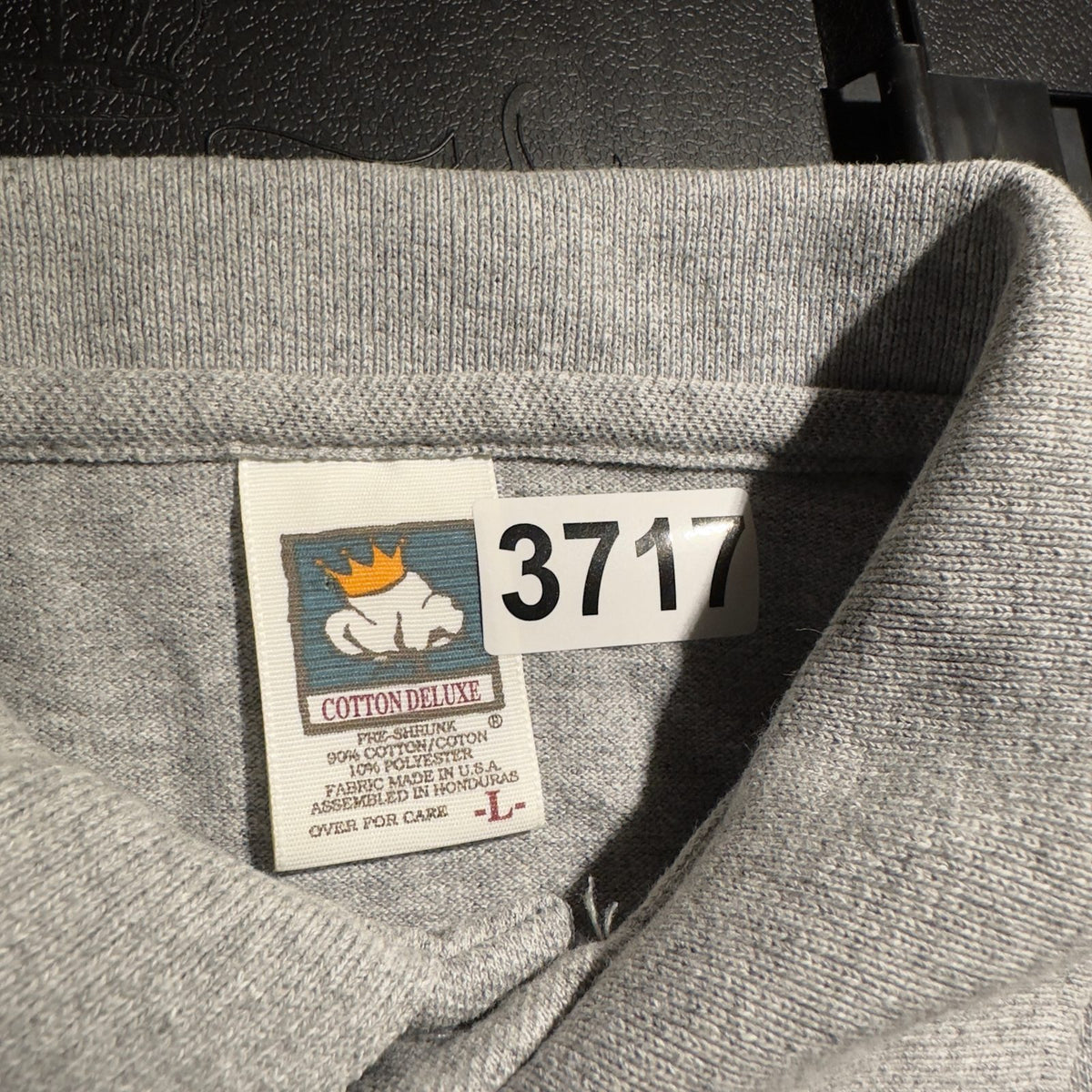 Vintage Cotton Deluxe Glacier Polo Mens L Gray