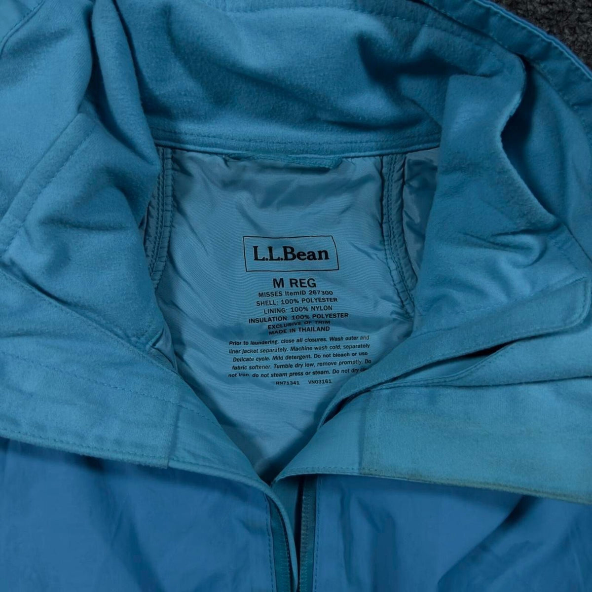 L.L. Bean Women's Jacket M Blue Polyester Outdoor Shell