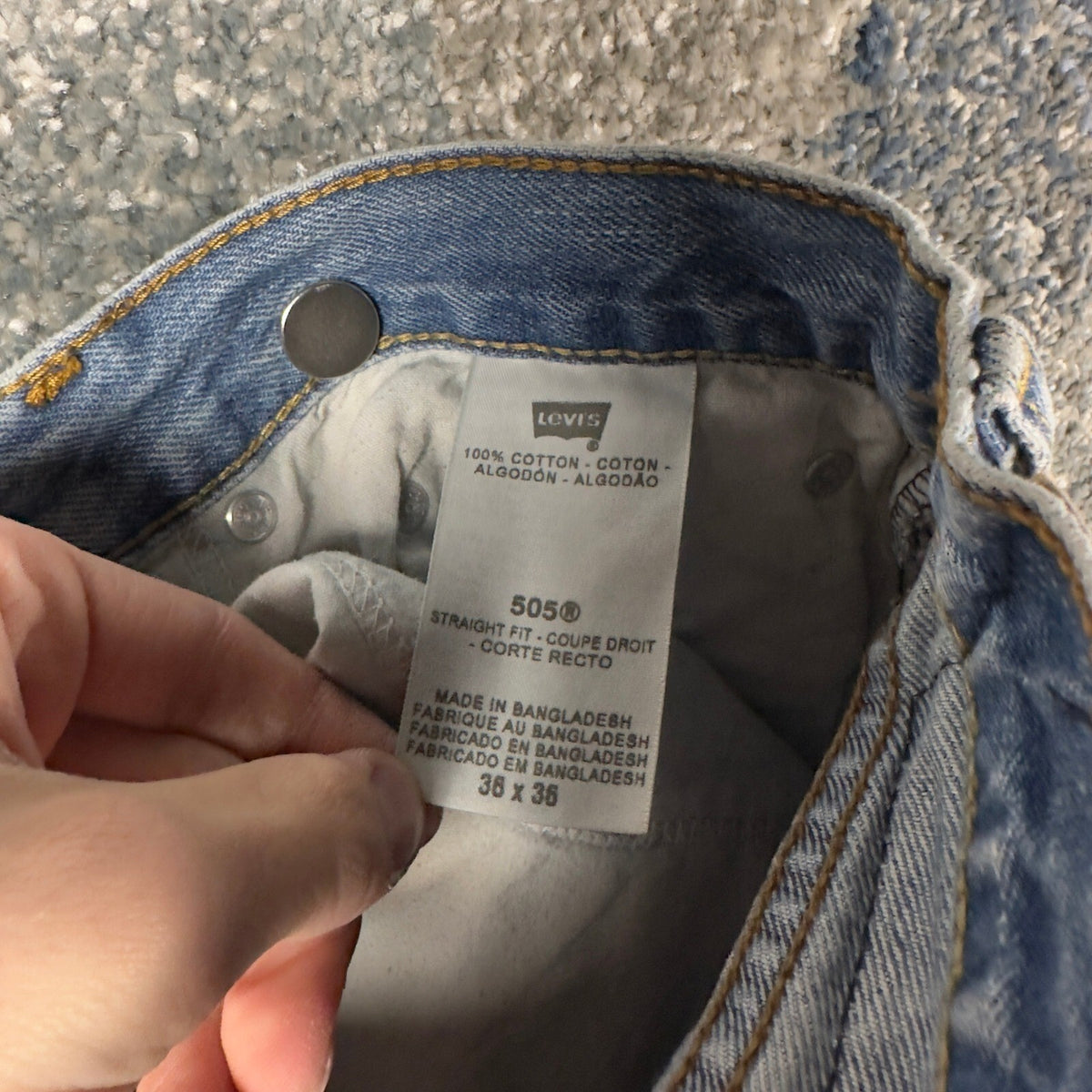 Vintage Y2K Levis 505 Straight Jeans Mens 36x36 Light Baggy