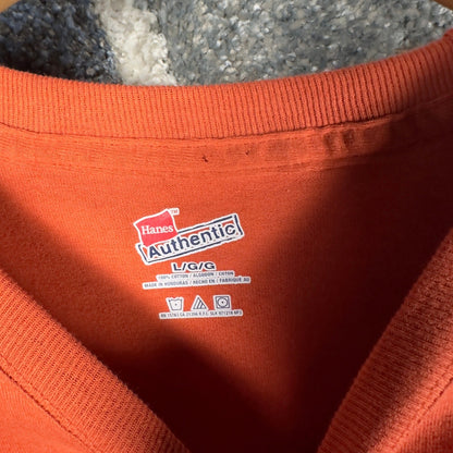 Vintage 2006 HOG North Dakota State Rally Tee Mens L Orange