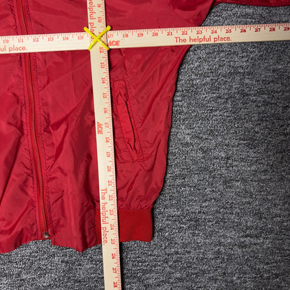 Lacoste Windbreaker Jacket Mens L Red Nylon Track
