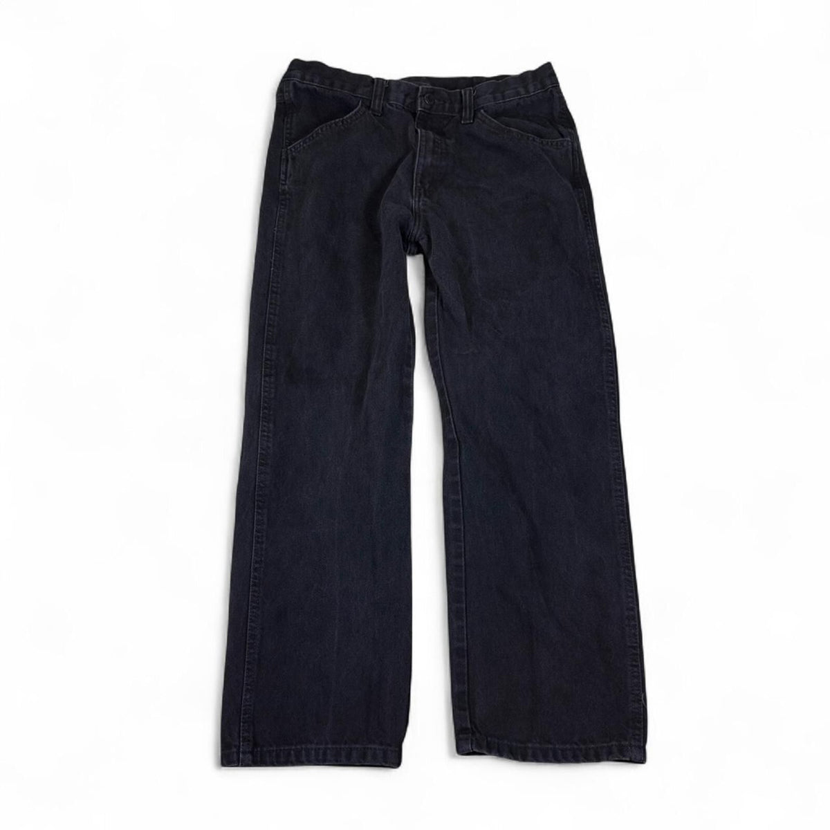 Rustler Black Jeans Men 34x29 Cotton Straight Leg Denim