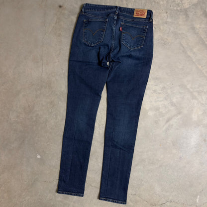 Levi's 711 Skinny Jeans Womens 28x30 Dark Wash