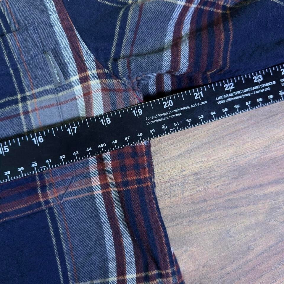 Vintage Eddie Bauer Plaid Flannel Shirt Mens M Outdoor