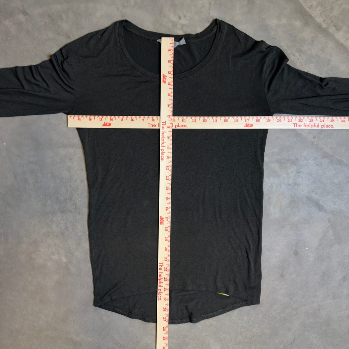 Athleta Long Sleeve Tee Womens S Black Scoop Neck Basic