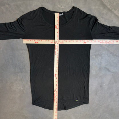 Athleta Long Sleeve Tee Womens S Black Scoop Neck Basic
