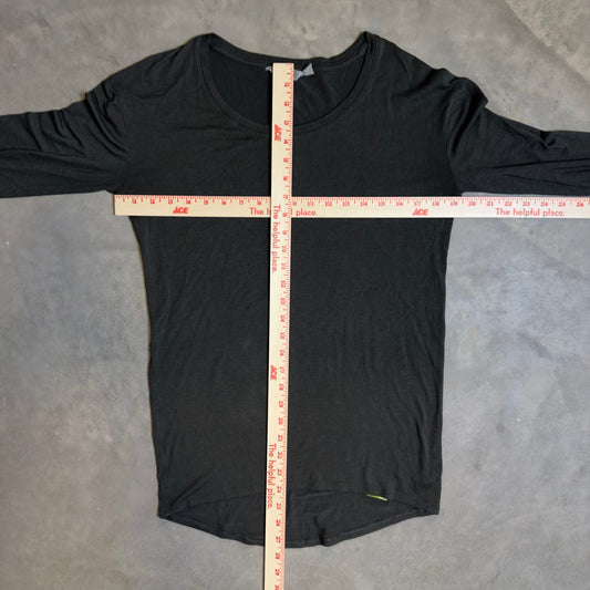 Athleta Long Sleeve Tee Womens S Black Scoop Neck Basic