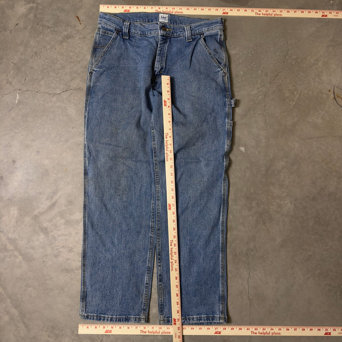 Lee Carpenter Jeans Mens 33x30 Medium Wash Workwear Baggy