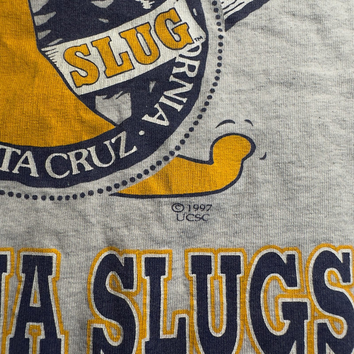 Vintage UC Santa Cruz Banana Slugs Tee Mens S Gray