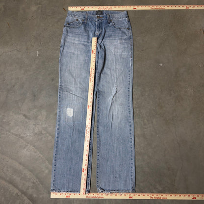 Y2K Rock & Republic Straight Leg Jeans Mens 30x34 Distressed Baggy Streetwear