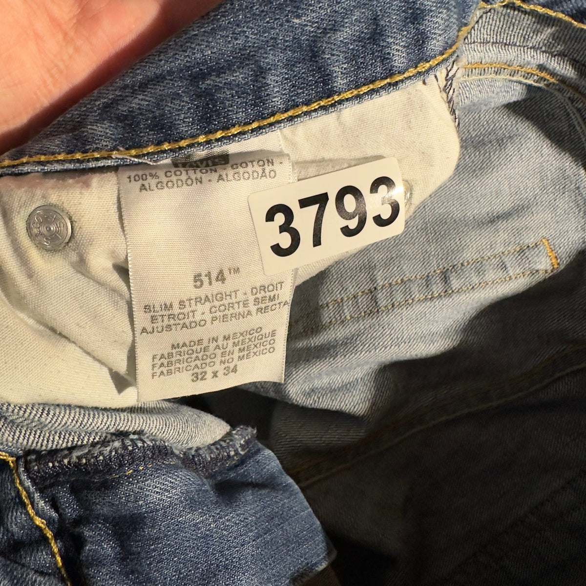 Vintage Y2K Levi's 514 Slim Straight Jeans Mens 32x34 Blue