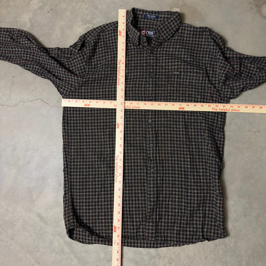 Chaps Ralph Lauren Plaid Shirt Mens M Cotton