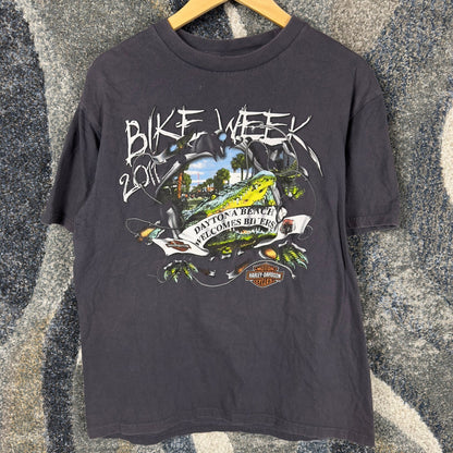 Harley-Davidson Bike Week 2011 T-Shirt Mens L Black Daytona