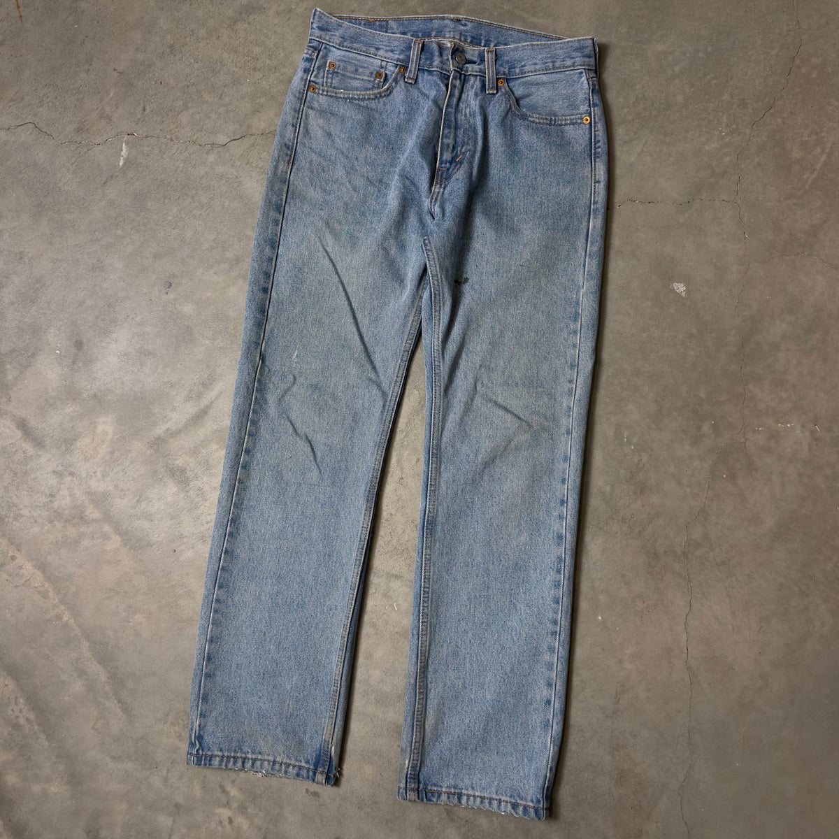 Levi's 505 Straight Jeans Mens 30x29 Medium Blue Classic