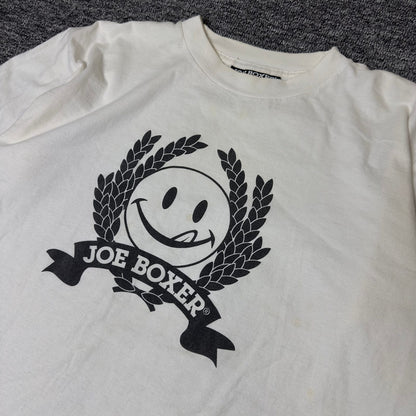 Vintage Joe Boxer Girlfriend Smiley Face Tee White OS