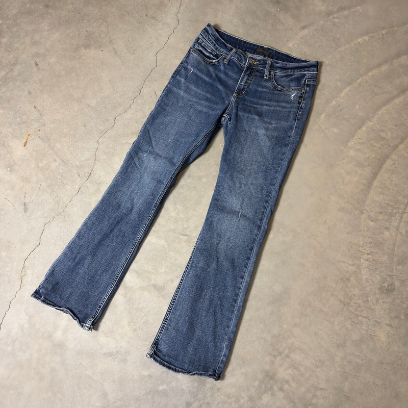 Silver Jeans Elyse Slim Boot Jeans Womens 28x31 Medium Wash