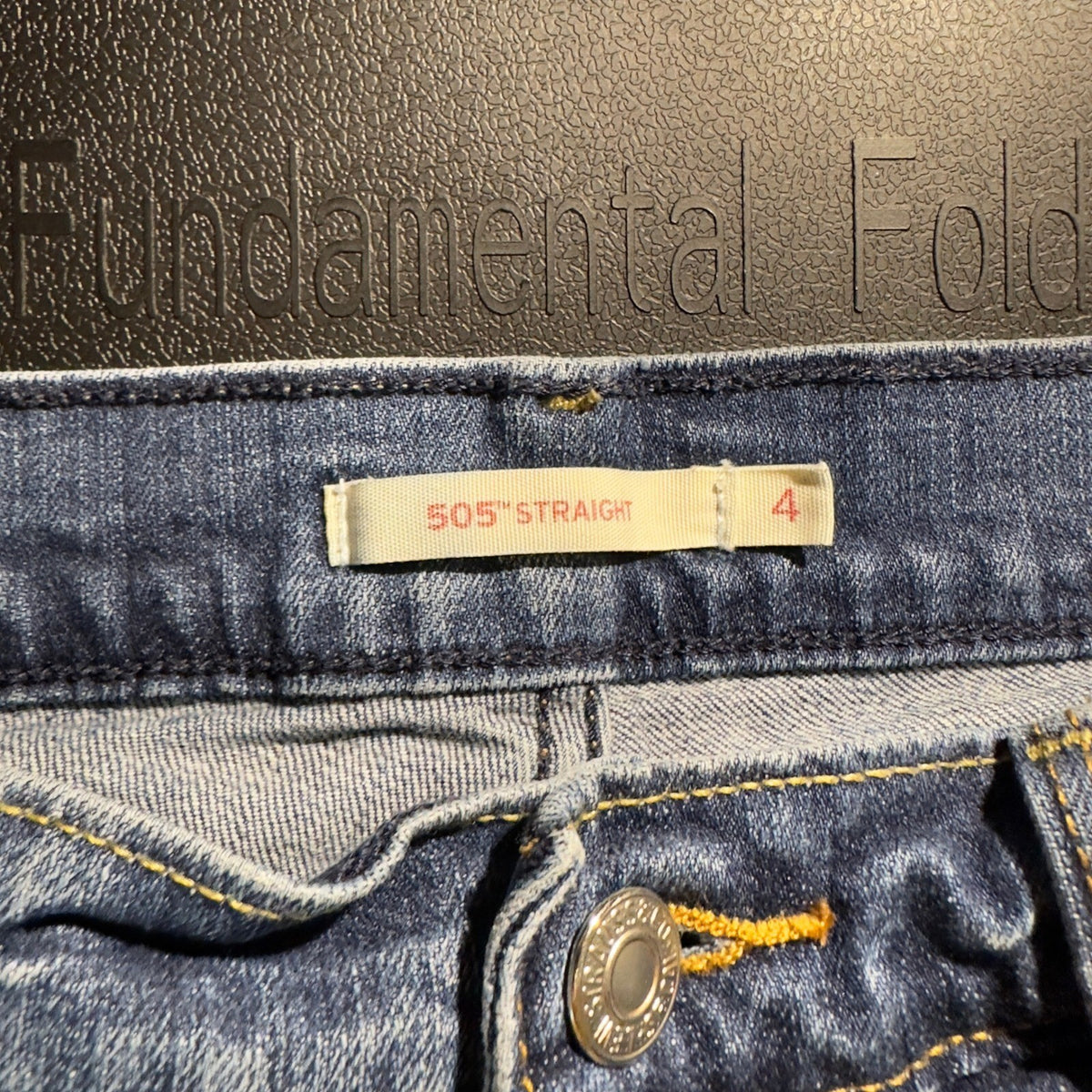 Levi's 505 Straight Jeans Womens 4 Blue Medium Wash Baggy