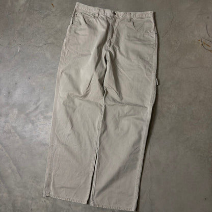 Wrangler Carpenter Pants Tan Workwear Straight Leg