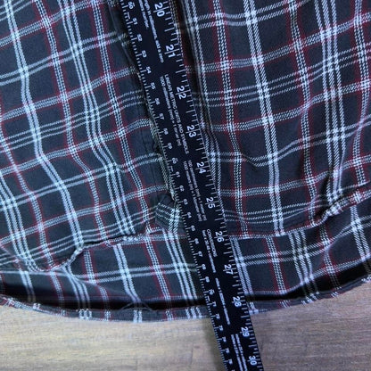 Woolrich Plaid Button Up Shirt Mens Large Black Red Flannel