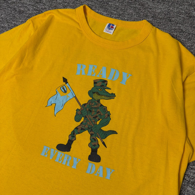 Russell Athletic Alpha Company Gator Tee Mens XL Gold
