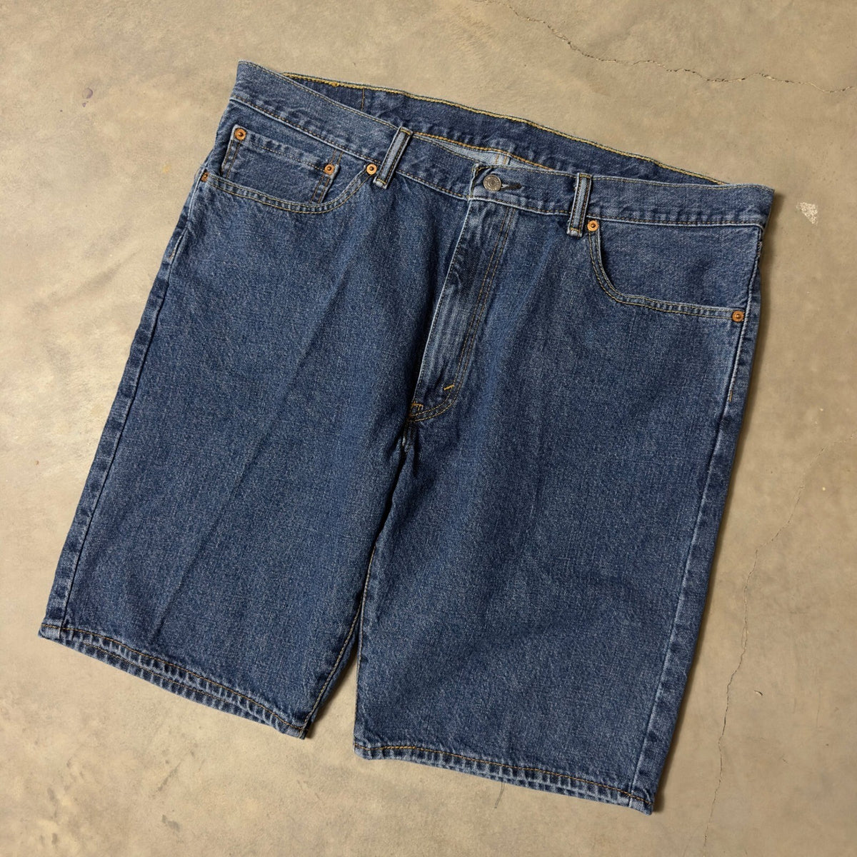 Levi's 505 Regular Fit Denim Shorts Mens 38 Baggy Summer