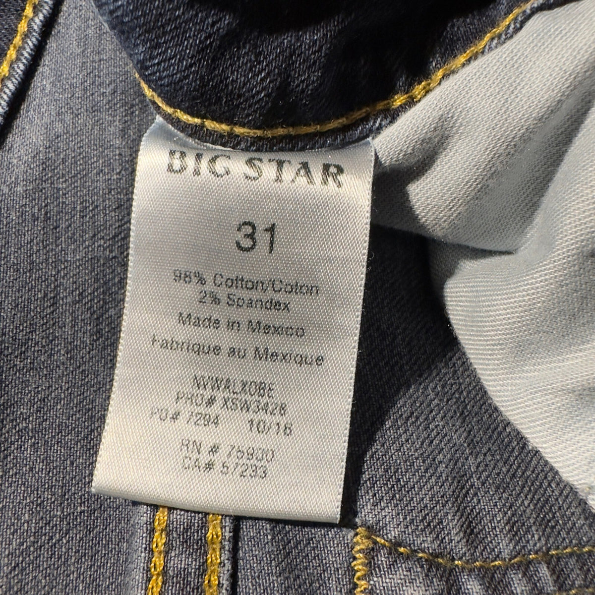 Big Star Skinny Jeans Womens 31 Dark Wash Blue Stretch Indie
