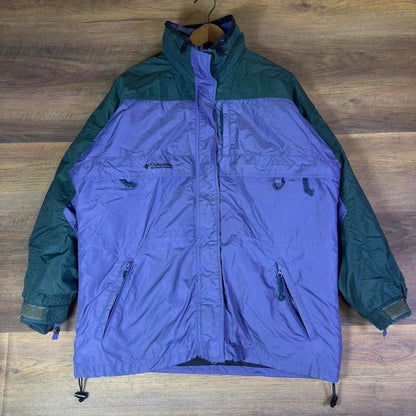 Columbia Women's Large Jacket Purple Green Y2K Vintage