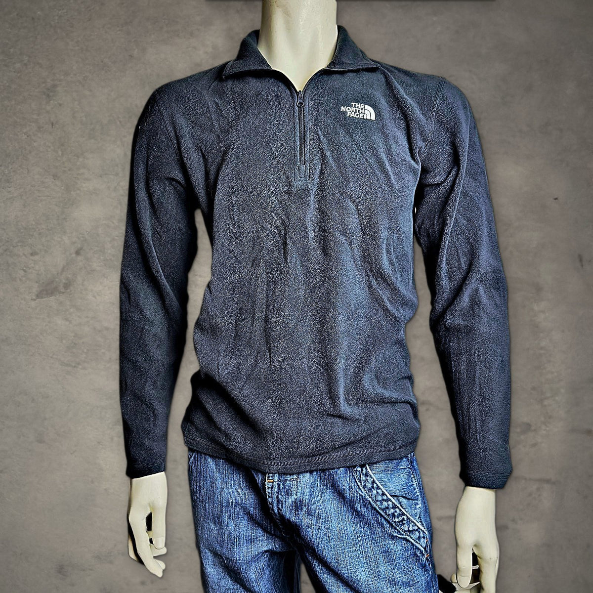 The North Face Fleece 1/4 Zip Mens S Gray Gorpcore