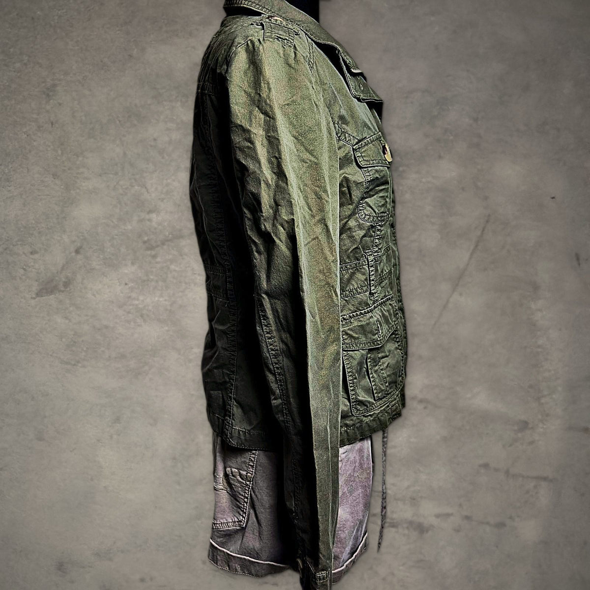 Arizona Jean Company Utility Jacket Womens L Olive Green