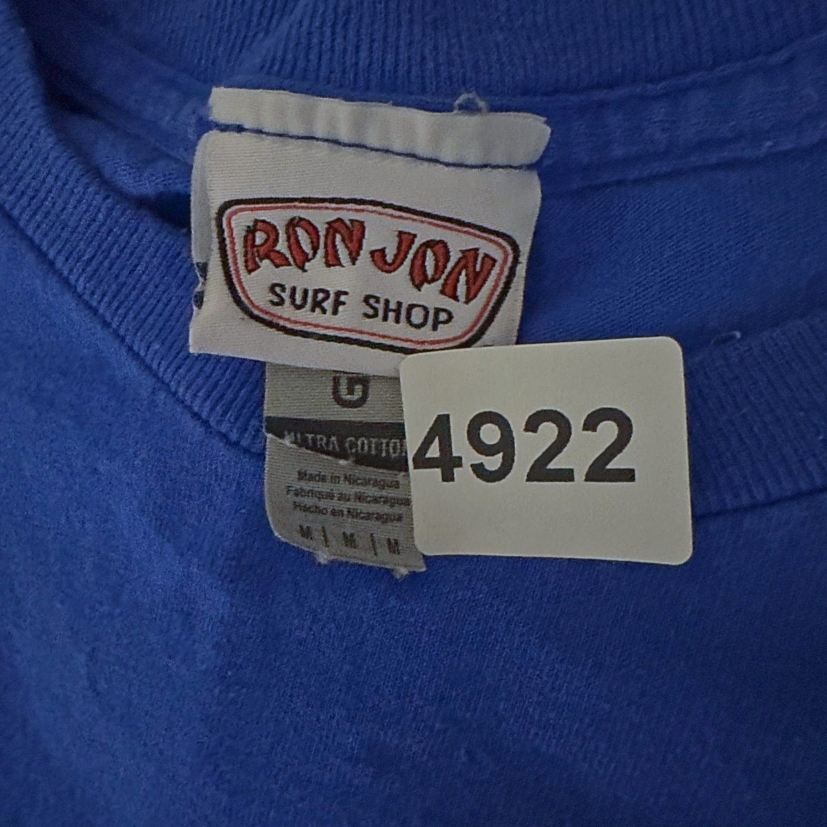Ron Jon Surf Shop Pocket Tee Mens M Blue Cocoa Beach Surf